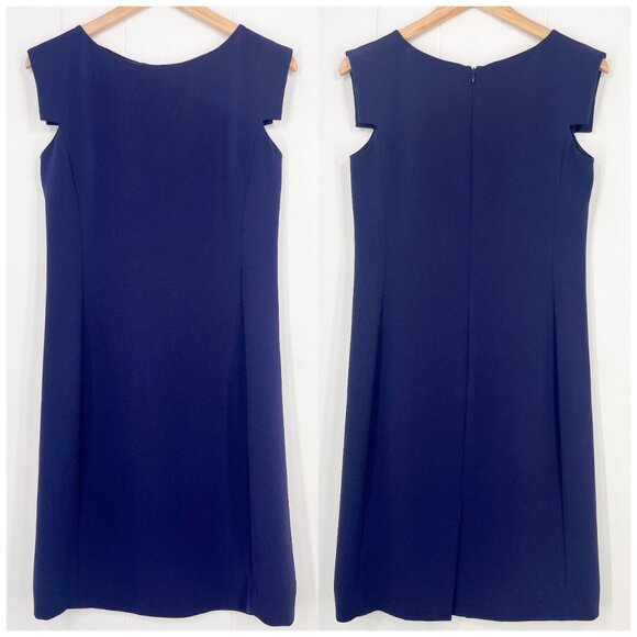 MM Lafleur The Sarah Dress Shift Career Professional Washable Size 4 French Blue - Picture 1 of 16